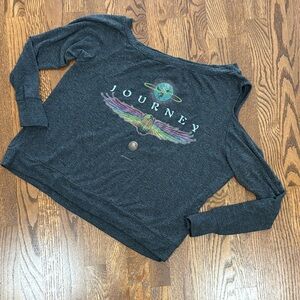 Lauren Moshi Charcoal Gray Women's Journey asymmetrical Top